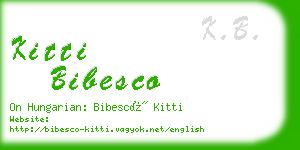kitti bibesco business card